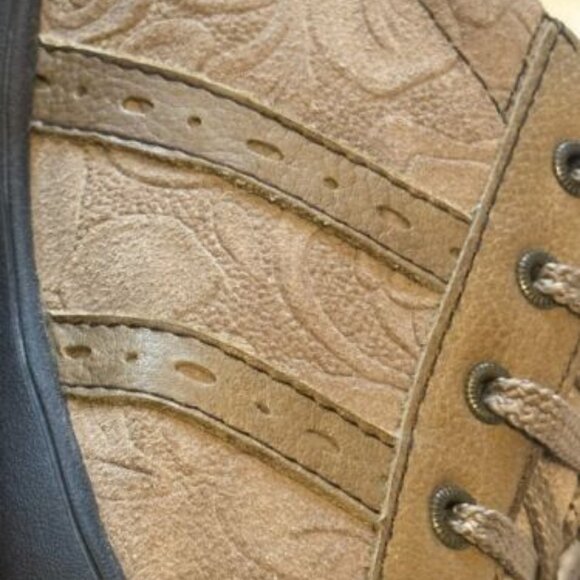 Taos Women's Oxford Brown Leather Casual Lace Up Low Walking Sneakers Size 8.5 - Picture 10 of 15